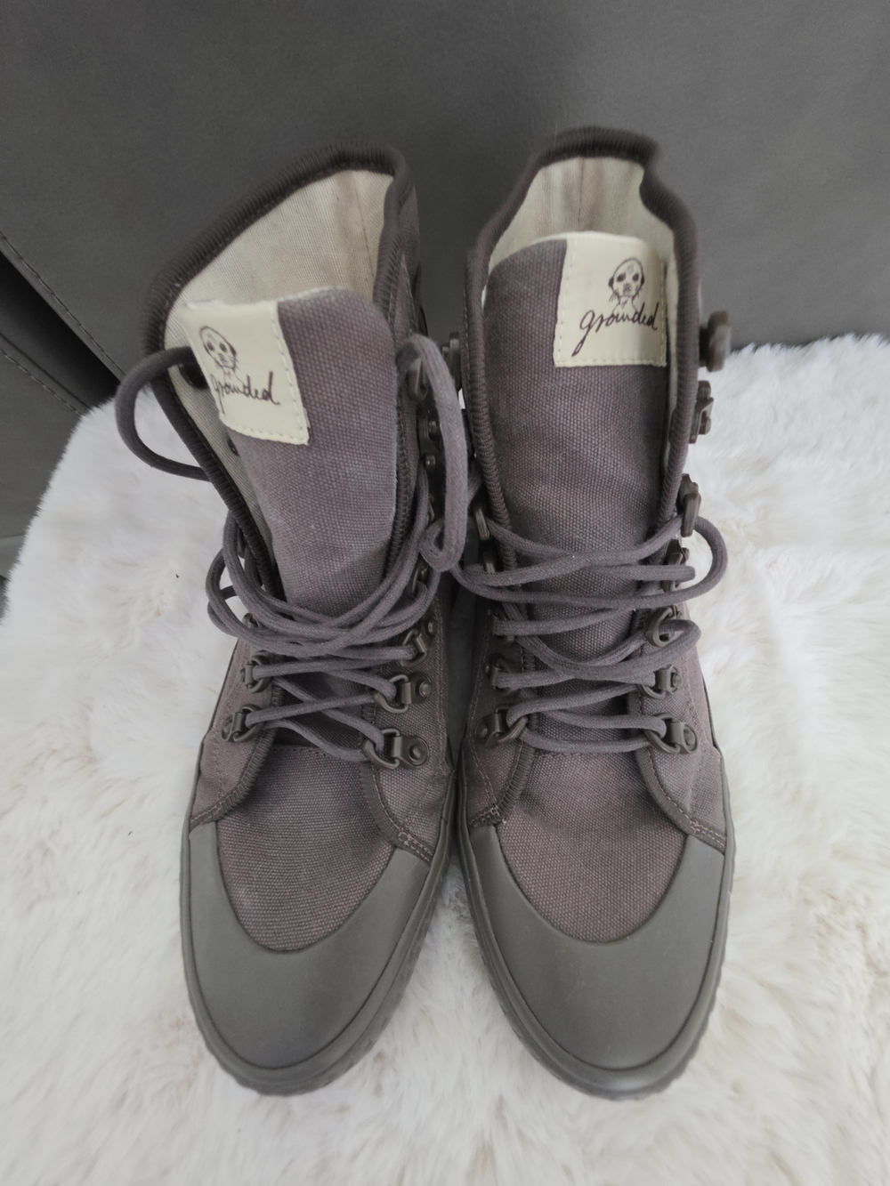 Grounded Brown Lace-Up Canvas Eur Sz-38 US 7 Women 5 Men
